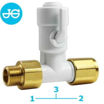 Winkelabsperrventil mit RV ASV 8 - Ø 1/2" x 9,50 mm
