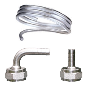 3/4" CO2/N2 Anschlussleitung mit Schlauchtüllen aus Edelstahl #4