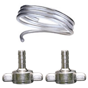 3/4" CO2/N2 Anschlussleitung mit Schlauchtüllen aus Edelstahl #6