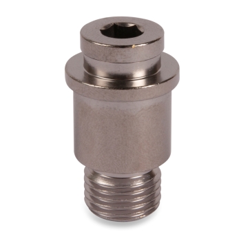 Gewindetülle 1/4″ BSP AG, Messing vernickelt