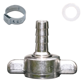 5/8" Verschraubung mit Schlauchtülle aus Edelstahl #4