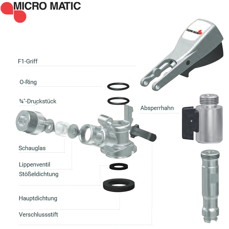 Micro Matic Ersatzteil für den Draftzapfkopf Ergo D