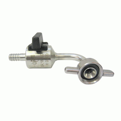 Abstellhahn gebogen aus Edelstahl G 5/8" von Micro Matic