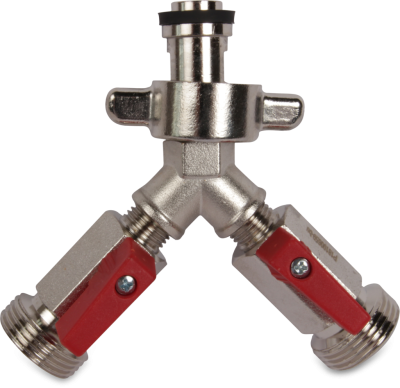 1/2" CO2 / N2 Verteiler für 7 bar Druckminderer / Absperrv.