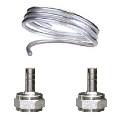 3/4" CO2/N2 Anschlussleitung mit Schlauchtüllen aus Edelstahl #5