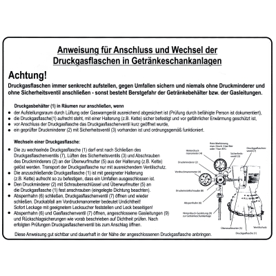 Anweisung für Getränkeschankanlagen nach DGUV 110-007