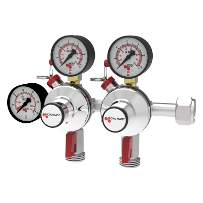3/3 bar CO2 Kombi-Druckminderer von Micro Matic - Premium Plus