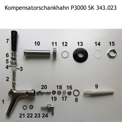 Ersatzteile für Kompensatorschankhahn SK 343.023 Modell P3000
