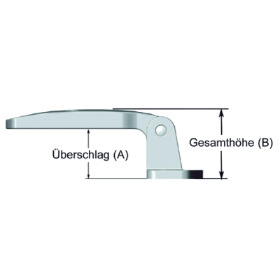 Scharnier 4480 Metall, verchromt
