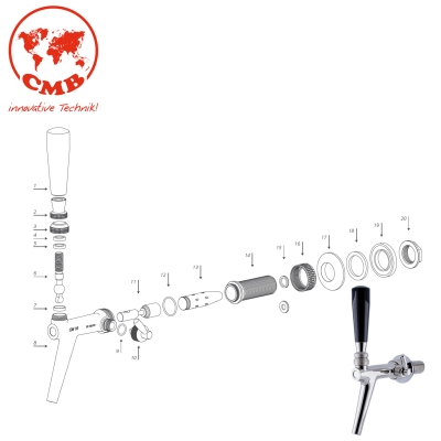 Ersatzteile für Kompensatorschankhahn CM10 von CMB