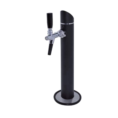 Zapfsäule Black Tower mit Zierflansch als 1-leitige Zapfsäule