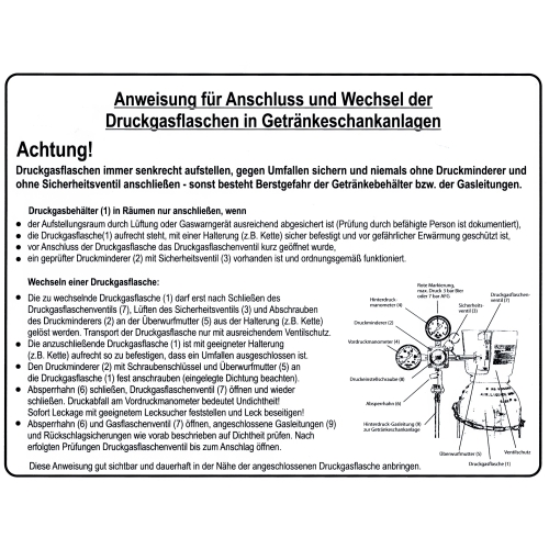 Anweisung für Getränkeschankanlagen nach DGUV 110-007