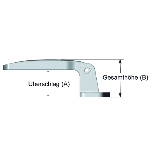 Scharnier 4480 Metall, verchromt